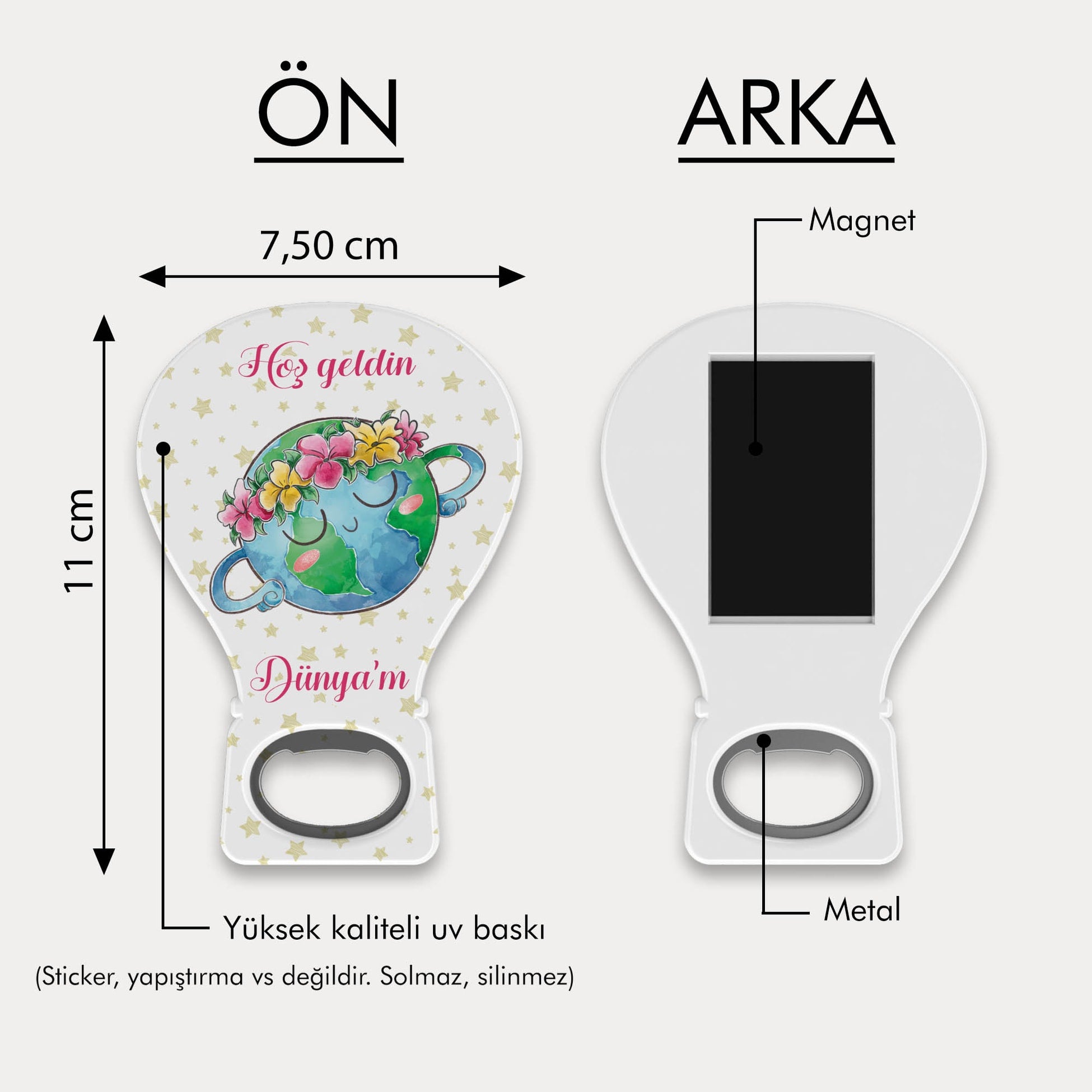 Dünya Temalı Balon Açacak Magnet