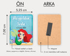 Deniz Kızı Temalı Ahşap Magnet