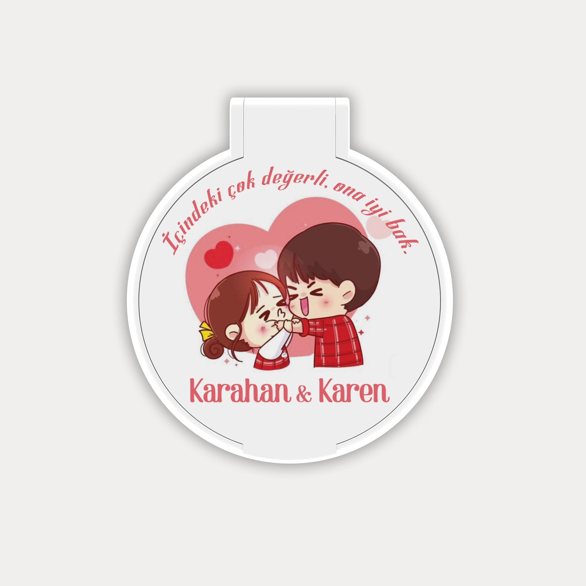 Abi Kardeş Temalı Yuvarlak Ayna