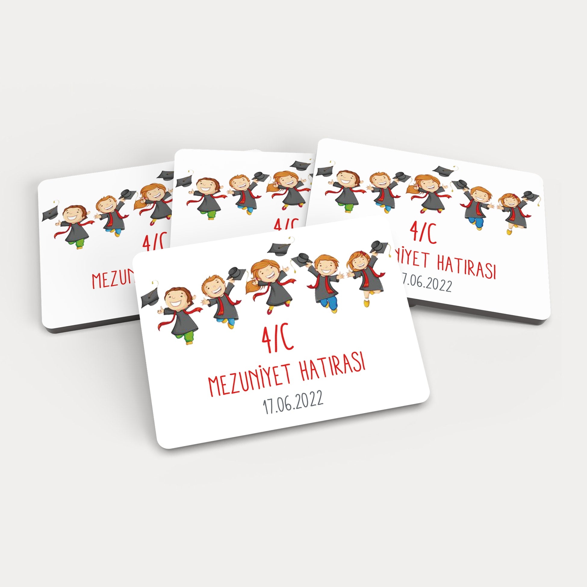 Mezuniyet Temalı Ahşap Magnet