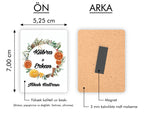Portakal Ve Tarçın Desenli Ahşap Magnet